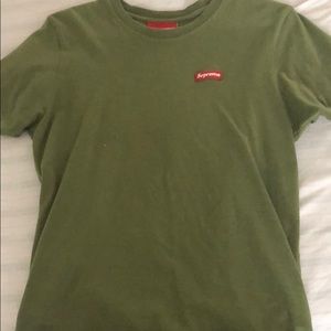 Supreme green t shirt